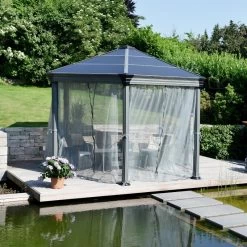 Moustiquaire En Polyester Léger Pour Pergola Roma™ Et Monaco™- Palram - Canopia -Abri De Jardin moustiquaire en polyester leger pour pergola roma palram 4