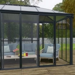 Moustiquaire Pour Vérandas Sanremo Et Ledro En Alu Gris Et Polyester - Canopia -Abri De Jardin moustiquaire pour verandas sanremo en alu gris et polyester canopia 4