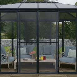 Moustiquaire Pour Vérandas Sanremo Et Ledro En Alu Gris Et Polyester - Canopia -Abri De Jardin moustiquaire pour verandas sanremo en alu gris et polyester canopia 5