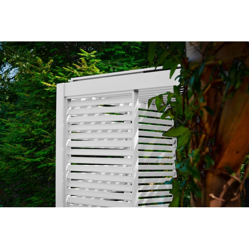 Panneau Latéral à Ventelles 1,33m OMBREA - Blanc 4 Panneau Latéral à Ventelles 1,33m OMBREA - Blanc – Image 2