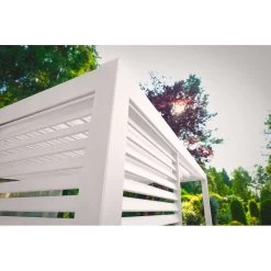 Panneau Latéral à Ventelles 1,33m OMBREA - Blanc 7 Panneau Latéral à Ventelles 1,33m OMBREA - Blanc -Abri De Jardin panneau lateral a ventelles 133m ombrea blanc 2