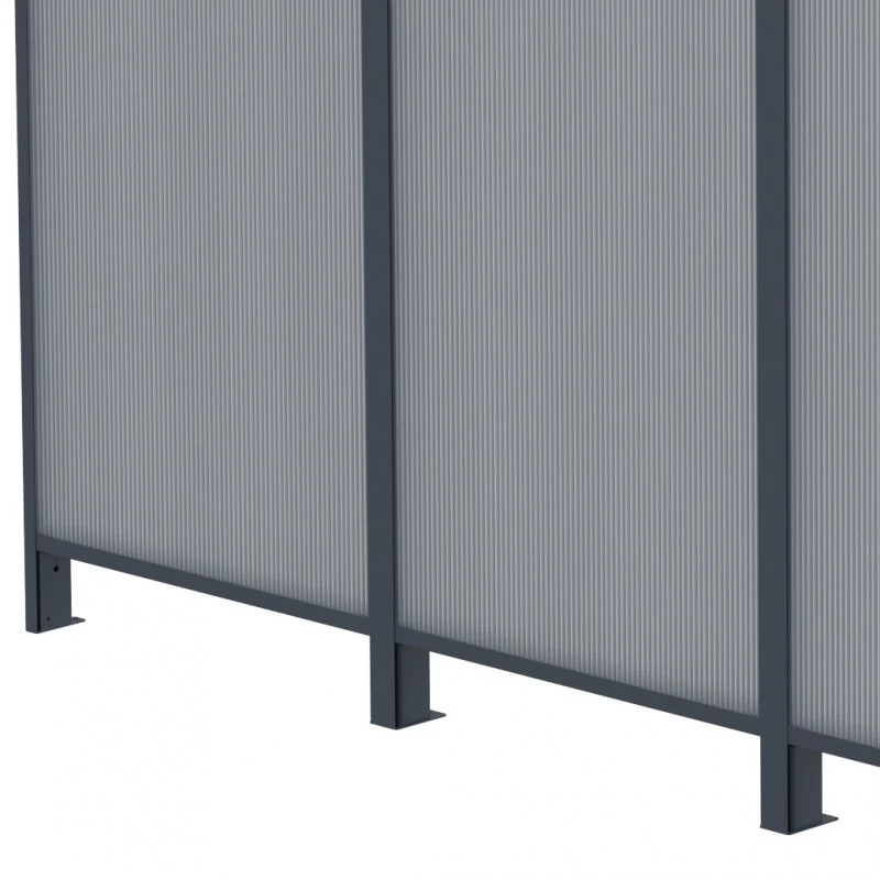 Panneau Latéral En Aluminium Et PC 4mm Pour Toit De Terrasse Anthracite 3m X-METAL 4 Panneau Latéral En Aluminium Et PC 4mm Pour Toit De Terrasse Anthracite 3m X-METAL – Image 2