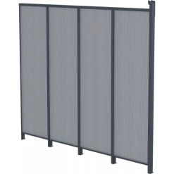 Panneau Latéral En Aluminium Et PC 4mm Pour Toit De Terrasse Anthracite 3m X-METAL