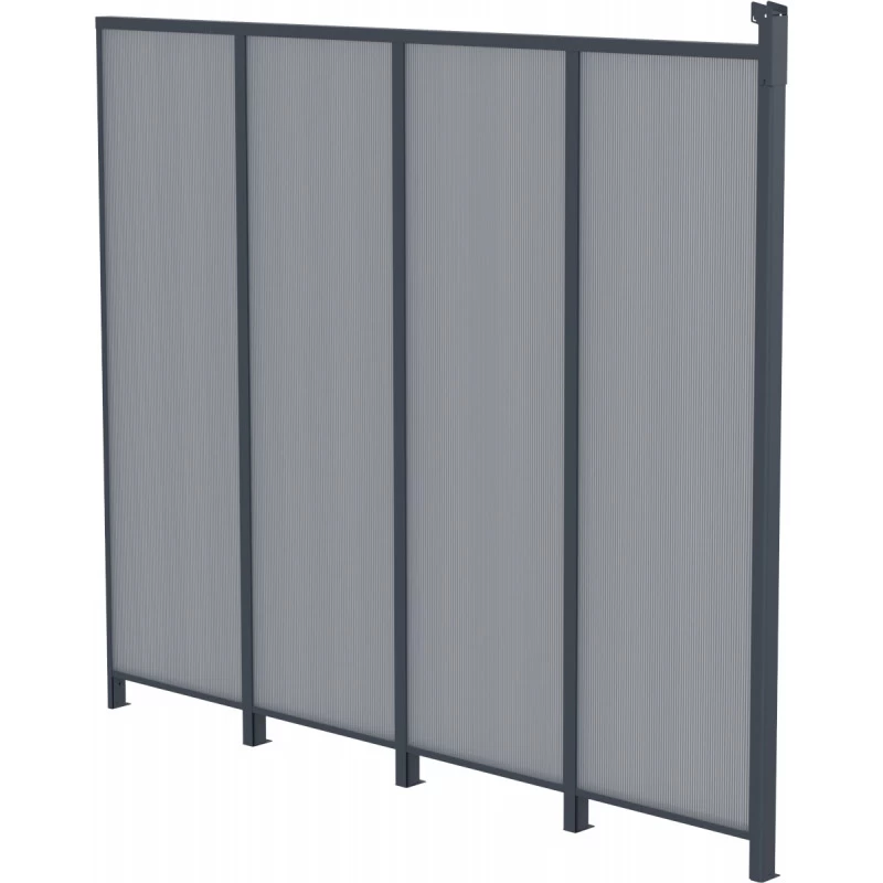 Panneau Latéral En Aluminium Et PC 4mm Pour Toit De Terrasse Anthracite 3m X-METAL 3 Panneau Latéral En Aluminium Et PC 4mm Pour Toit De Terrasse Anthracite 3m X-METAL