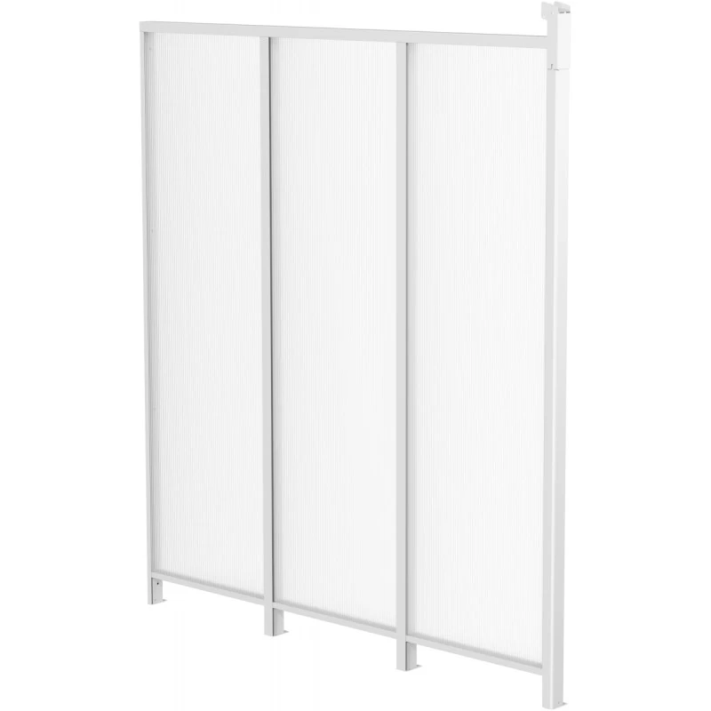 Panneau Latéral En Aluminium Et PC 4mm Pour Toit De Terrasse Blanc 2,5m X-METAL 4 Panneau Latéral En Aluminium Et PC 4mm Pour Toit De Terrasse Blanc 2,5m X-METAL – Image 2