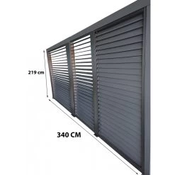 Panneaux De Ventelles Amovibles Pour Côté 3,60m Des Pergolas Bioclimatiques 10,80m² Et 21,52m² HABRITA -Abri De Jardin panneaux de ventelles amovibles pour cote 360m des pergolas bioclimatiques 1080m et 2152m habrita 2