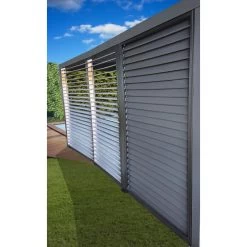 Panneaux De Ventelles Amovibles Pour Côté 3,60m Des Pergolas Bioclimatiques 10,80m² Et 21,52m² HABRITA -Abri De Jardin panneaux de ventelles amovibles pour cote 360m des pergolas bioclimatiques 1080m et 2152m habrita 3
