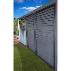 Panneaux De Ventelles Amovibles Pour Côté 3,60m Des Pergolas Bioclimatiques 10,80m² Et 21,52m² HABRITA -Abri De Jardin panneaux de ventelles amovibles pour cote 360m des pergolas bioclimatiques 1080m et 2152m habrita 4