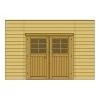 Paroi Frontale Avec Double Porte 480x245cm Pour Carport Modulable En Bois Traité Autoclave - SOLID -Abri De Jardin paroi frontale avec double porte 480x245cm pour carport modulable en bois traite autoclave solid