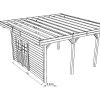 Paroi Frontale Avec Double Porte Gauche 390x245cm Pour Carport Modulable En Bois Traité Autoclave - SOLID -Abri De Jardin paroi frontale avec double porte gauche 390x245cm pour carport modulable en bois traite autoclave solid