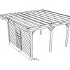 Paroi Frontale Avec Porte Simple Centrée 390x245cm Pour Carport Modulable En Bois Traité Autoclave - SOLID -Abri De Jardin paroi frontale avec porte simple centree 390x245cm pour carport modulable en bois traite autoclave solid