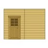 Paroi Frontale Avec Simple Porte Gauche 390x245cm Pour Carport Modulable En Bois Traité Autoclave - SOLID -Abri De Jardin paroi frontale avec simple porte gauche 390x245cm pour carport modulable en bois traite autoclave solid