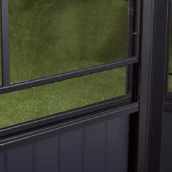 Pavillon Adossé Charlestone Mural 298,5x404cm En Aluminium Et Acier Galvanisé - SOJAG -Abri De Jardin pavillon adosse charlestone 309x404cm en aluminium et acier galvanise sojag 5