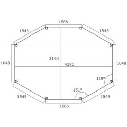Pavillon De Jardin Octogonal 11,49m² En Bois Traité Autoclave Avec Balustrades - SOLID -Abri De Jardin pavillon de jardin octogonal 1149m en bois traite autoclave avec balustrades solid 3