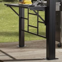 Pergola 2x3m Messina BBQ En Alu Anthracite Et Acier Galvanisé - SOJAG -Abri De Jardin pergola 2x3m messina en alu gris anthracite et acier galvanise sojag 1 2