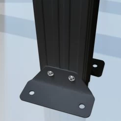 Pergola Adossée 300x300cm En Aluminium Noir Et Polycarbonate 4mm CIELO - DCB Garden -Abri De Jardin pergola adossee 300x300cm en aluminium noir et polycarbonate 4mm cielo dcb garden 4