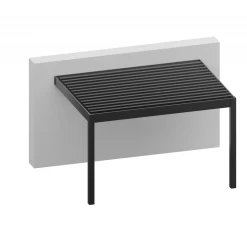 Pergola Adossée Bioclimatique En Aluminium Gris Anthracite 300x300cm Avec Lames Grises APOLO - GardenGate