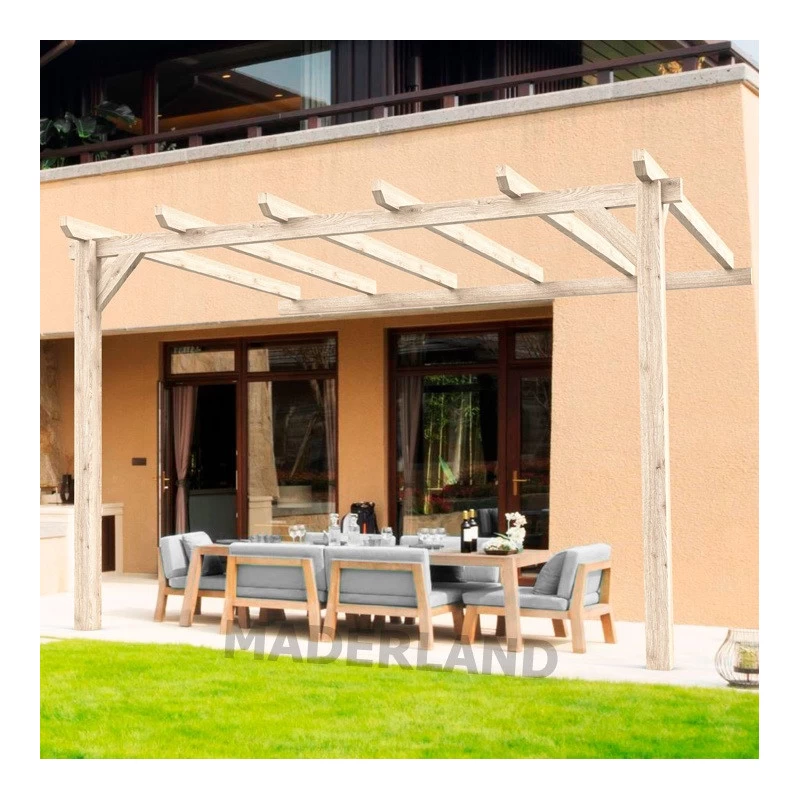Pergola Adossée En Bois Lamellé-collé 400x300cm Cádiz – Maderland 3 Pergola Adossée En Bois Lamellé-collé 400x300cm Cádiz – Maderland