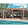Pergola Adossée En Bois Lamellé-collé 600x300cm Palma – Maderland -Abri De Jardin pergola adossee en bois lamelle colle 600x300cm palma maderland