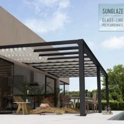 Pergola Adossée Stockholm 350x810cm Aluminium Gris Et Polycarbonate Avec Stores De Toit Rétractables – Palram - Canopia 11 Pergola Adossée Stockholm 350x810cm Aluminium Gris Et Polycarbonate Avec Stores De Toit Rétractables – Palram - Canopia -Abri De Jardin pergola adossee stockholm 350x810cm aluminium gris et polycarbonate avec stores de toit retractables palram 3