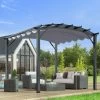 Pergola Arche Aluminium/acier Gris Anthracite 11,22m² Avec Toit En Toile Polyester 140gr/m² Gris HABRITA 2 Pergola Arche Aluminium/acier Gris Anthracite 11,22m² Avec Toit En Toile Polyester 140gr/m² Gris HABRITA -Abri De Jardin pergola arche aluminiumacier gris anthracite 1122m avec toit en toile polyester 140grm gris habrita