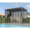 Pergola Bioclimatique Aluminium Anthracite 10,80m² Toit Lames Ovales + Panneaux Moucharabieh Gris Côté 3m+côté 3,60m HABRITA 2 Pergola Bioclimatique Aluminium Anthracite 10,80m² Toit Lames Ovales + Panneaux Moucharabieh Gris Côté 3m+côté 3,60m HABRITA -Abri De Jardin pergola bioclimatique aluminium anthracite 1080m toit lames ovales panneaux moucharabieh gris cote 3mcote 360m habrita