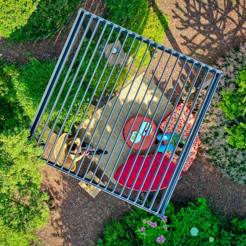 Pergola Bioclimatique Autoportante En Alu Anthracite 3.6x3.6m Ombrea 4 Pergola Bioclimatique Autoportante En Alu Anthracite 3.6x3.6m Ombrea – Image 2