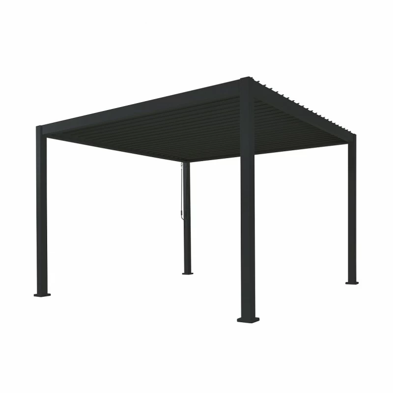 Pergola Bioclimatique Autoportante En Alu Anthracite 3.6x3.6m Ombrea 6 Pergola Bioclimatique Autoportante En Alu Anthracite 3.6x3.6m Ombrea – Image 4