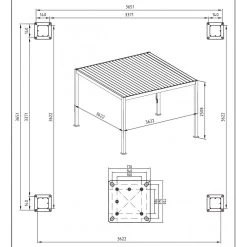Pergola Bioclimatique Autoportante En Alu Anthracite 3.6x3.6m Ombrea 13 Pergola Bioclimatique Autoportante En Alu Anthracite 3.6x3.6m Ombrea -Abri De Jardin pergola bioclimatique autoportante en alu anthracite 36x36m ombrea 5