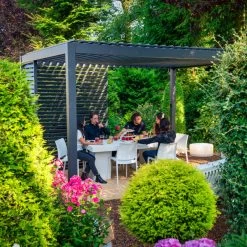 Pergola Bioclimatique Autoportante En Alu Anthracite 3x4m Ombrea -Abri De Jardin pergola bioclimatique autoportante en alu anthracite 3x4m ombrea 3