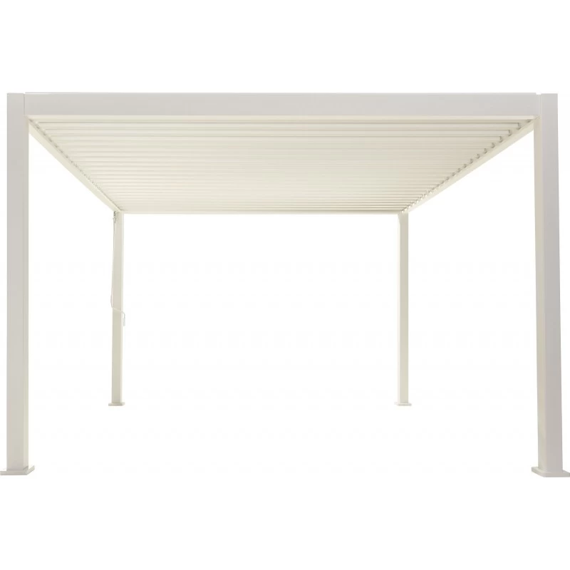 Pergola Bioclimatique Autoportante En Alu Blanc 3.6x3.6m Ombrea 6 Pergola Bioclimatique Autoportante En Alu Blanc 3.6x3.6m Ombrea – Image 4