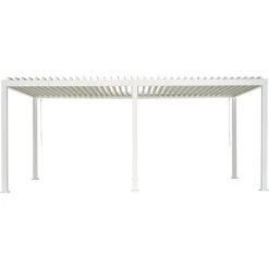 Pergola Bioclimatique Autoportante En Alu Blanc 3x6m Ombrea -Abri De Jardin pergola bioclimatique autoportante en alu blanc 3x6m ombrea 2
