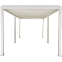 Pergola Bioclimatique Autoportante En Alu Blanc 3x6m Ombrea -Abri De Jardin pergola bioclimatique autoportante en alu blanc 3x6m ombrea 4