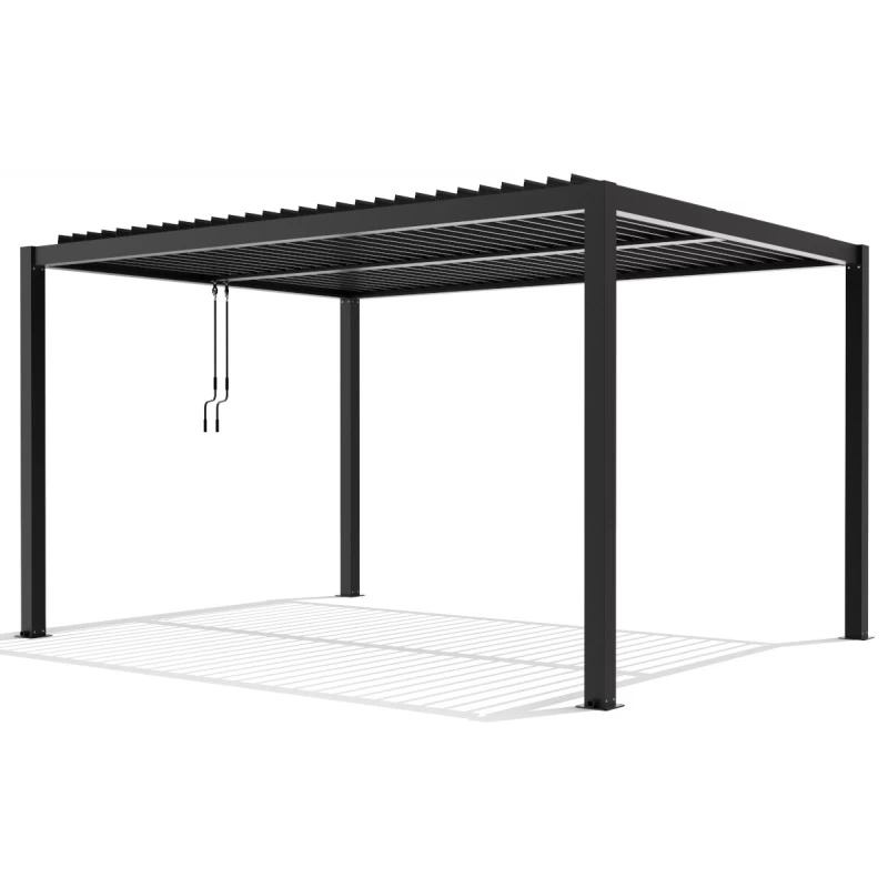 Pergola Bioclimatique Autoportante En Aluminium Anthracite 4x3m - X-METAL 5 Pergola Bioclimatique Autoportante En Aluminium Anthracite 4x3m - X-METAL – Image 3