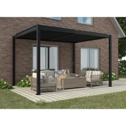 Pergola Bioclimatique Autoportante En Aluminium Anthracite 4x3m - X-METAL 12 Pergola Bioclimatique Autoportante En Aluminium Anthracite 4x3m - X-METAL -Abri De Jardin pergola bioclimatique autoportante en aluminium anthracite 4x3m x metal 4