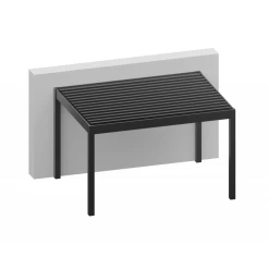 Pergola Bioclimatique En Aluminium Gris Anthracite 300x300cm Avec Lames Blanches APOLO - GardenGate