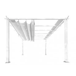 Pergola En Aluminium Blanc 350x350cm Florida – PARAGON OUTDOOR -Abri De Jardin pergola en aluminium blanc 350x350cm florida paragon outdoor 1