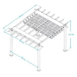 Pergola En Aluminium Blanc 350x350cm Florida – PARAGON OUTDOOR -Abri De Jardin pergola en aluminium blanc 350x350cm florida paragon outdoor 2