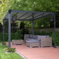 Pergola En Aluminium Et Polycarbonate 309x309cm Milano™ 3000 - Palram - Canopia -Abri De Jardin pergola en aluminium et polycarbonate 309x309cm milano 3000 palram 2