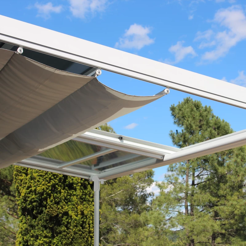 Pergola En Aluminium Thermolaqué Et Polycarbonate Blanc 360x300cm - ODESSA - Couleurs Du Monde 5 Pergola En Aluminium Thermolaqué Et Polycarbonate Blanc 360x300cm - ODESSA - Couleurs Du Monde – Image 3