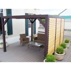 Pergola En Bois Avec Ventelles Amovibles Sur Toiture + 1 Côté 340x360x217cm Veneto 13 Pergola En Bois Avec Ventelles Amovibles Sur Toiture + 1 Côté 340x360x217cm Veneto -Abri De Jardin pergola en bois avec ventelles amovibles sur toiture 1 cote 339x360x217cm veneto 5