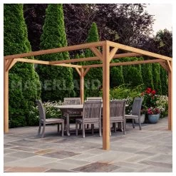 Pergola En Bois Lamellé-collé 300x300cm Tarragona – Maderland