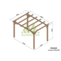 Pergola En Bois Lamellé-collé 400x300cm Linares – Maderland 5 Pergola En Bois Lamellé-collé 400x300cm Linares – Maderland -Abri De Jardin pergola en bois lamelle colle 400x300cm linares maderland 1
