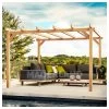 Pergola En Bois Lamellé-collé 400x400cm Linares – Maderland -Abri De Jardin pergola en bois lamelle colle 400x400cm linares maderland