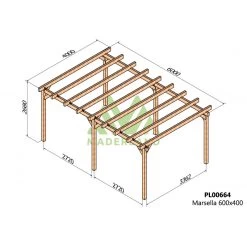 Pergola En Bois Lamellé-collé 600x400cm Marsella – Maderland 5 Pergola En Bois Lamellé-collé 600x400cm Marsella – Maderland -Abri De Jardin pergola en bois lamelle colle 600x400cm marsella maderland 1