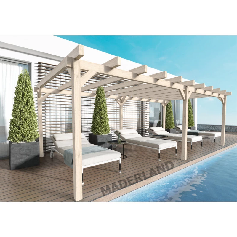 Pergola En Bois Lamellé-collé 600x400cm Marsella – Maderland 3 Pergola En Bois Lamellé-collé 600x400cm Marsella – Maderland