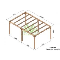 Pergola En Bois Lamellé-collé 600x400cm Santander – Maderland 5 Pergola En Bois Lamellé-collé 600x400cm Santander – Maderland -Abri De Jardin pergola en bois lamelle colle 600x400cm santander maderland 1