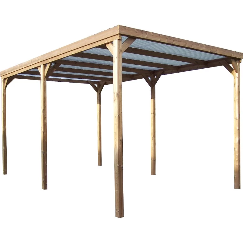 Pergola THONON 15,06m² En Bois Massif Avec Couverture PVC – HABRITA 4 Pergola THONON 15,06m² En Bois Massif Avec Couverture PVC – HABRITA – Image 2