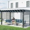 Pergola Yamba 14,6m² En Aluminium Anthracite Avec Store Rétractable - SOJAG -Abri De Jardin pergola yamba 146m en aluminium anthracite et store retractable sojag
