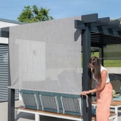 Pergola Yamba 14,6m² En Aluminium Anthracite Avec Store Rétractable - SOJAG -Abri De Jardin pergola yamba 146m en aluminium anthracite et store retractable sojag 2
